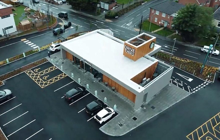 Starbucks drive-thru — local marketing across 30+ UK stores